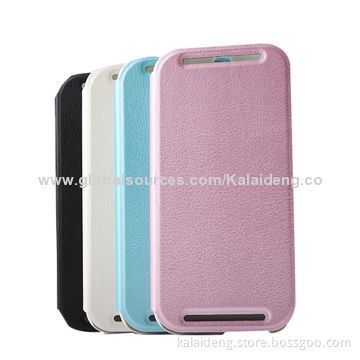 Foldable PU leather case cover for HTC M8